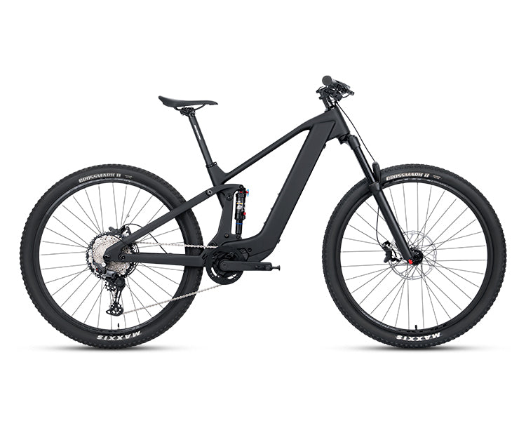 EM19  CYCTRAC Carbon Fiber Electric Softtail MTB,BAFANG Mid M820+SHIMANO M6100-12S