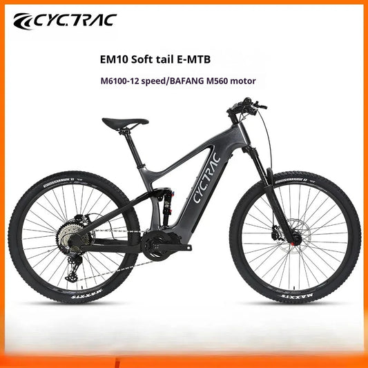 Carbon Fiber Electric Softtail MTB CYCTRAC EM10,BAFANG Mid M560+SHIMANO M6100-12S